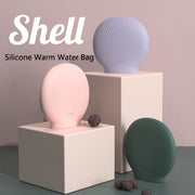 Shell Cartoon Silicone Water Injection Warm Water Bag Hand Warmer(Purple)
