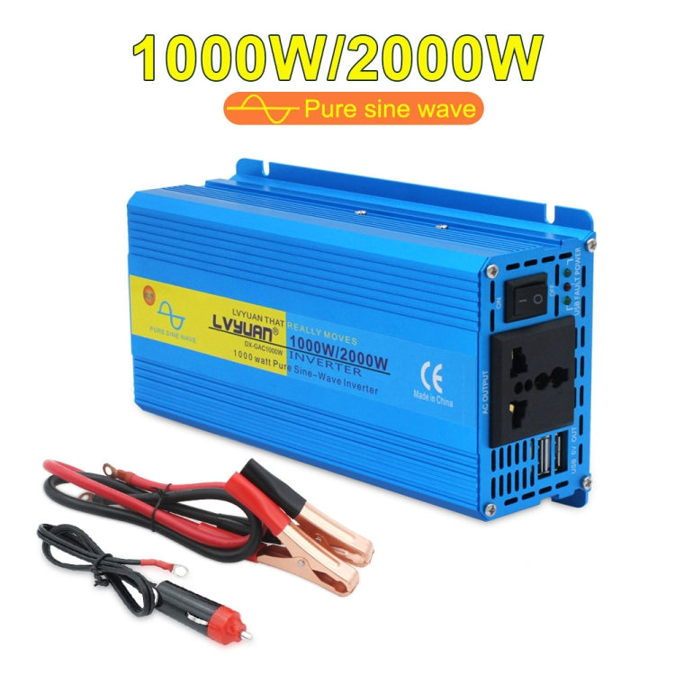 LVYUAN  2000W Car Home Pure Sine Wave Solar Inverter, Specification: 12V To 220V
