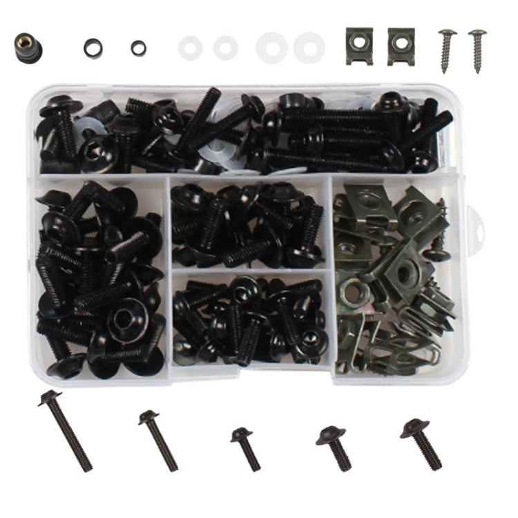 177 PCS/ Box Motorcycle Modification Accessories Windshield Cover Set Screw(Black) - Others by PMC TechLife | Online Shopping South Africa | PMC TechLife | Buy Now Pay Later Mobicred