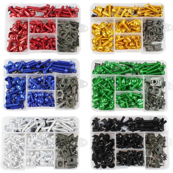 177 PCS/ Box Motorcycle Modification Accessories Windshield Cover Set Screw(Black)