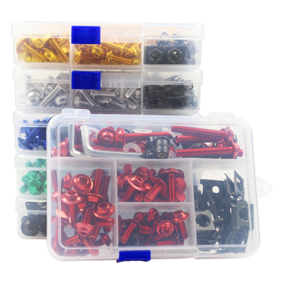 177 PCS/ Box Motorcycle Modification Accessories Windshield Cover Set Screw(Green)