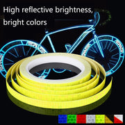 Bicycle Mountain Bike Motorcycle Sticker Car Contour Reflective Sticker Night Riding Reflective Sticker, Size: 2 x 800cm(Yellow)