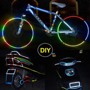 Bicycle Mountain Bike Motorcycle Sticker Car Contour Reflective Sticker Night Riding Reflective Sticker, Size: 2 x 800cm(Yellow)