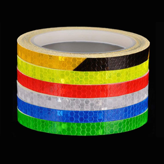 Bicycle Mountain Bike Motorcycle Sticker Car Contour Reflective Sticker Night Riding Reflective Sticker, Size: 2 x 800cm(Yellow)