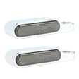 2 PCS Motorcycle Handle Turn Light Metal LED Indicator Light(Silver) - Turn Signal by PMC TechLife | Online Shopping South Africa | PMC TechLife | Buy Now Pay Later Mobicred