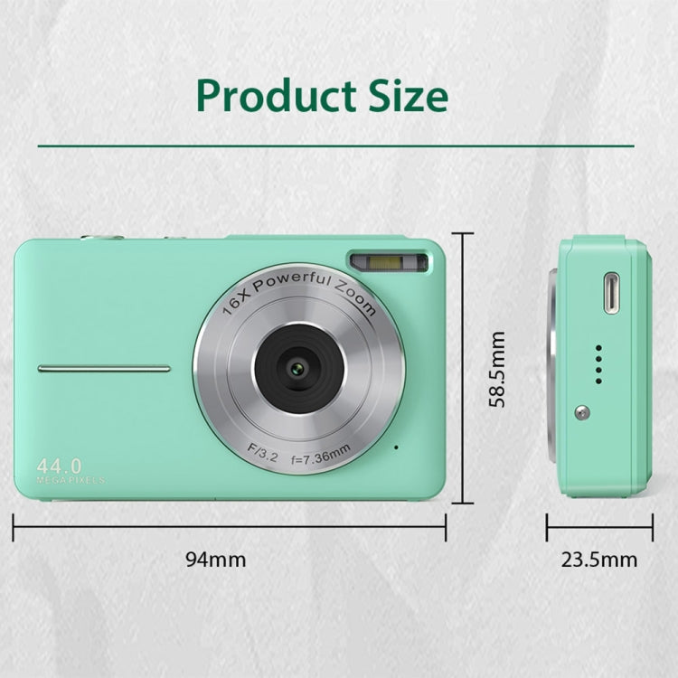 DC403L-AF 2.4-Inch 16X Zoom HD Digital Camera Mini Children Photography Camera AU Plug(Black+32G)