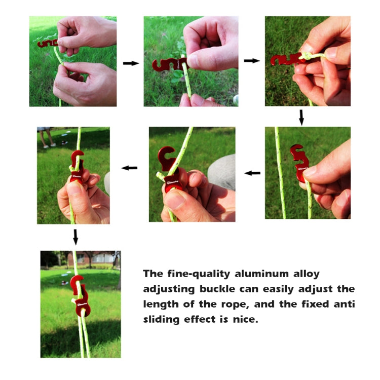 4m x 6 Rolls Outdoor Camping Tent Canopy Wind Rope Luminous Multi-Function Wind Rope Buckle Tent Fixed Rope(Figure 8 Buckle-Black) - Tents & Accessories by PMC TechLife | Online Shopping South Africa | PMC TechLife | Buy Now Pay Later Mobicred