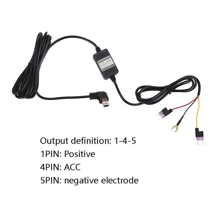H516 Recording Step-down Line Shrinkage Video Car Charger Line Parking Monitoring Three-Core Power Cord, Model: With Fuse(Micro Left Elbow) - Cables & Connectors by PMC TechLife | Online Shopping South Africa | PMC TechLife | Buy Now Pay Later Mobicred
