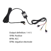 H516 Recording Step-down Line Shrinkage Video Car Charger Line Parking Monitoring Three-Core Power Cord, Model: With Fuse(Mini Right Elbow)