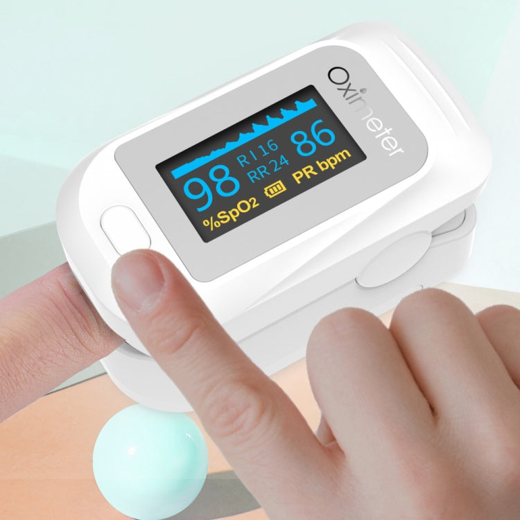 JZ-133R Finger Pulse Oximeter Finger-Type Blood Oxygen Saturation Monitor, Colour: White(English Manual) - free shipping - PMC TechLife - Order now!
