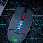 MOS9T 9 Keys 1600DPI Custom Mouse Built-in U Disk + Temperature Humidity Sensor, Cable Length: 2m