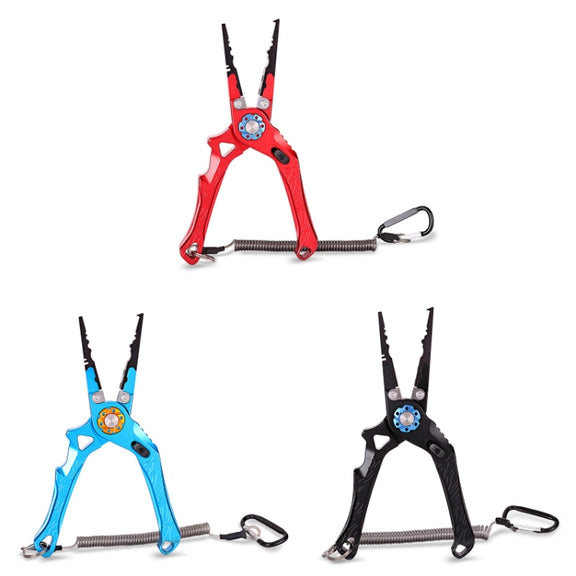 Multifunctional Open-Loop Lead-Pressing Fishing Pliers With Lock(Red)