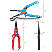 Multifunctional Open-Loop Lead-Pressing Fishing Pliers With Lock(Blue)