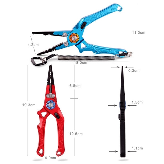 Multifunctional Open-Loop Lead-Pressing Fishing Pliers With Lock(Black)