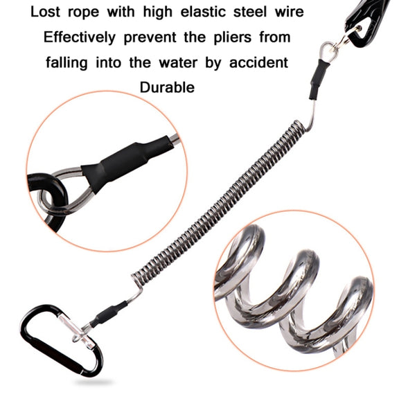 Multifunctional Open-Loop Lead-Pressing Fishing Pliers With Lock(Black)