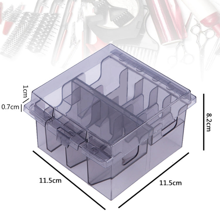 S8035 Clipper Fiber Comb Storage Box Hair Salon Limit Comb Computer Storage Box(Transparent Black)