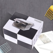 S8035 Clipper Fiber Comb Storage Box Hair Salon Limit Comb Computer Storage Box(Transparent Black)