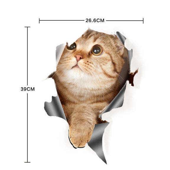 Style 2 Large 3D Stereo Cat Car Sticker Car Body Scratches And Occlusion Stickers
