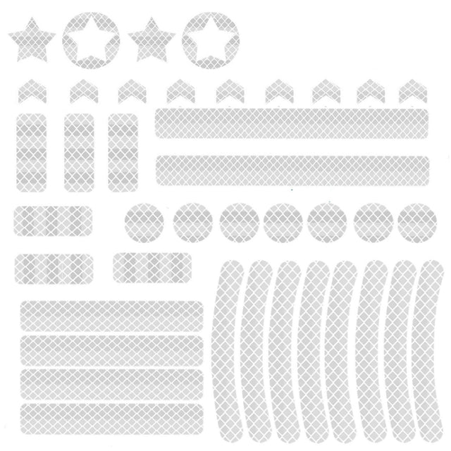 Motorcycle Bicycle broach Reflective Sticker Children Balance Scooter Luminous Sticker(Five-angle Star White)