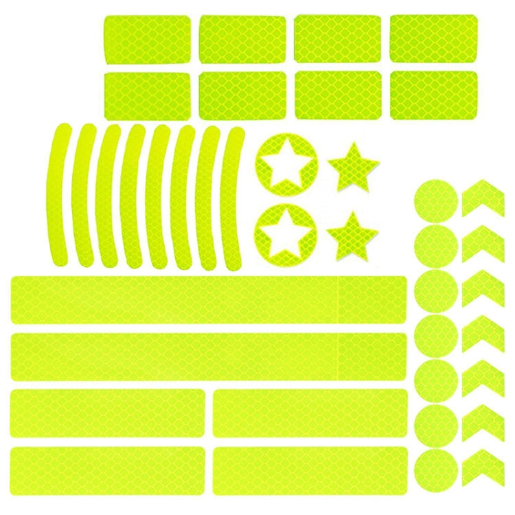 Motorcycle Bicycle broach Reflective Sticker Children Balance Scooter Luminous Sticker(Five-angle Star Fluorescent Yellow) - Decorative Accessories by PMC TechLife | Online Shopping South Africa | PMC TechLife | Buy Now Pay Later Mobicred