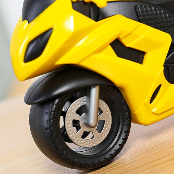 Motorcycle Alarm Clock Ornaments Creative Child Gift Clock(Red Motorcycle Racing)