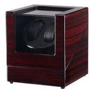 Ebony Lacquer Single-Head 2-Position Watch Box Rotating Winding Watch Shaker Motor Box,US Plug(W113RW)