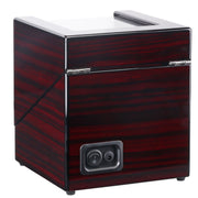 Ebony Lacquer Single-Head 2-Position Watch Box Rotating Winding Watch Shaker Motor Box,US Plug(W113RT)