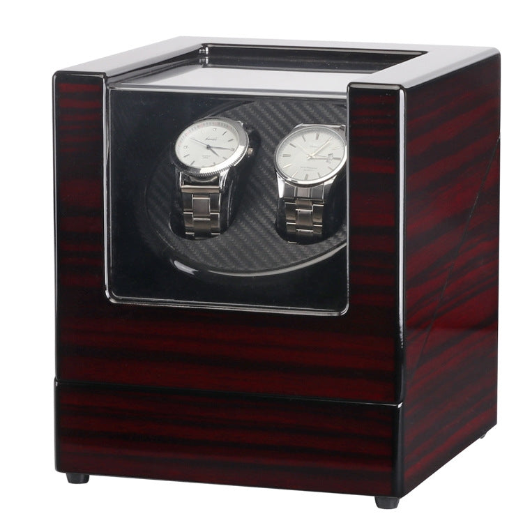 Ebony Lacquer Single-Head 2-Position Watch Box Rotating Winding Watch Shaker Motor Box,US Plug(W113RW)