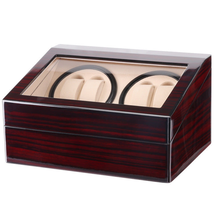 Watch Shaker 4+6 Digits Mechanical Watch Automatic Winding Watch Box Watch Shaker ,US Plug(Red Sandalwood)