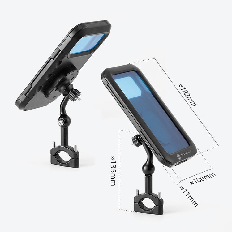 CYCLINGBOX BG-2937 Bicycle Mobile Phone Bracket Waterproof Bag Simulation Navigation Mobile Phone Frame(Black) - Holders by CYCLINGBOX | Online Shopping South Africa | PMC Jewellery | Buy Now Pay Later Mobicred