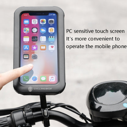 CYCLINGBOX BG-2937 Bicycle Mobile Phone Bracket Waterproof Bag Simulation Navigation Mobile Phone Frame(Black) - Holders by CYCLINGBOX | Online Shopping South Africa | PMC Jewellery | Buy Now Pay Later Mobicred