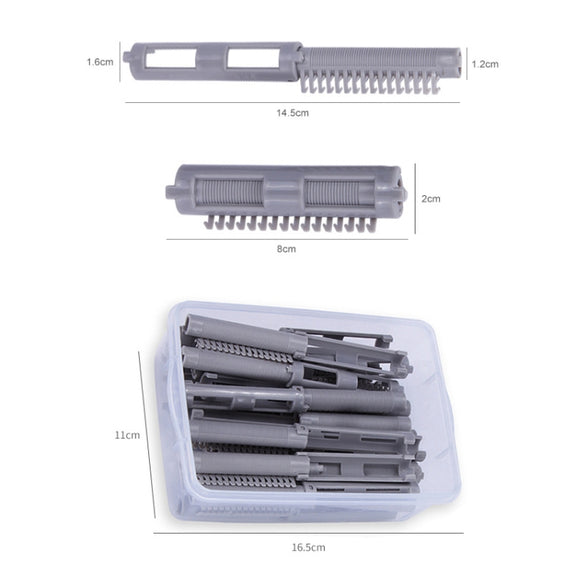F2001 25 in 1 Perm Bar Styling Fluffy Perm Hair Clip Hair Salon Barber Shop Hairdressing Tools(Grey)
