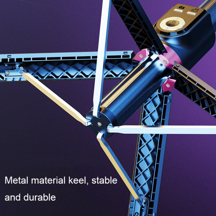 360-Degree Rotating Foldable Bluetooth Selfie Sticks Live Stand, Spec: P220 TK (Double Clip) - Selfie Sticks by PMC TechLife | Online Shopping South Africa | PMC TechLife | Buy Now Pay Later Mobicred