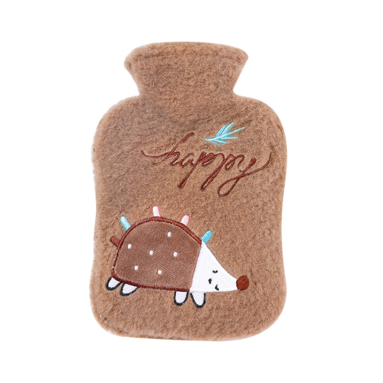 Hot Compress Stomach Hot Water Bottle Flannel Cover Cartoon Hand Warmer(Brown) - Hot Water Bags by PMC TechLife | Online Shopping South Africa | PMC TechLife | Buy Now Pay Later Mobicred