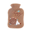 Hot Compress Stomach Hot Water Bottle Flannel Cover Cartoon Hand Warmer(Brown) - Hot Water Bags by PMC TechLife | Online Shopping South Africa | PMC TechLife | Buy Now Pay Later Mobicred