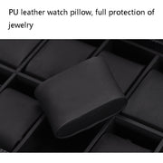 6+3 PU Watch Glasses Case Carbon Fiber PU Skin Watch Box Sunglasses Box(Brown)