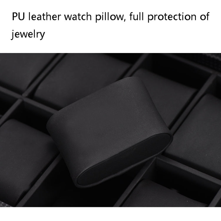 6+3 PU Watch Glasses Case Carbon Fiber PU Skin Watch Box Sunglasses Box(Brown)