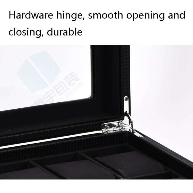 6+3 PU Watch Glasses Case Carbon Fiber PU Skin Watch Box Sunglasses Box(Brown) - free shipping - PMc TechLife - Order now!