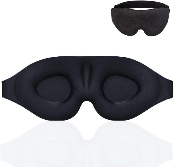 3D Sleeping Eye Mask Memory Foam Men And Women Shading Eye Mask Concave Eye Mask(No Nose Wings Blue)