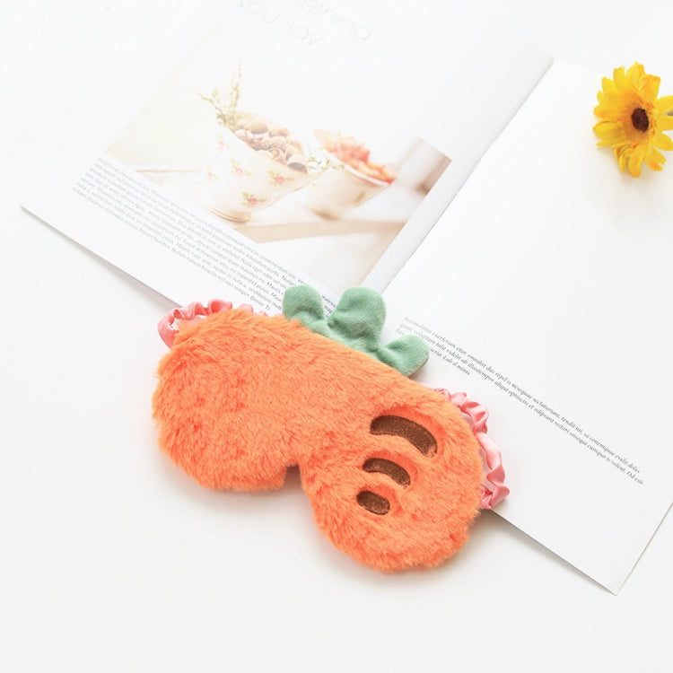 Fruit Plush Eye Mask Cute Soft Girl Sleep Blackout Eye Mask(Carrot) - free shipping - PMC TechLife - Order now!