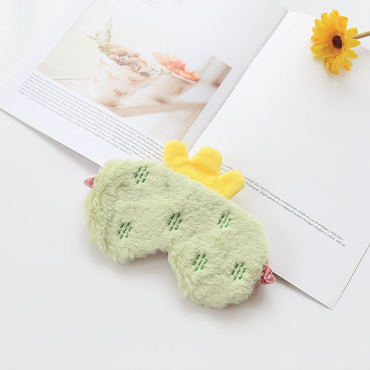Fruit Plush Eye Mask Cute Soft Girl Sleep Blackout Eye Mask(Cactus) - free shipping - PMC TechLife - Order now!