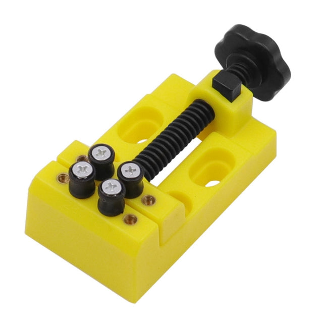Eight-Hole Mini Flat Bench Vise Bodhi Beads Walnut Fixture(Yellow)