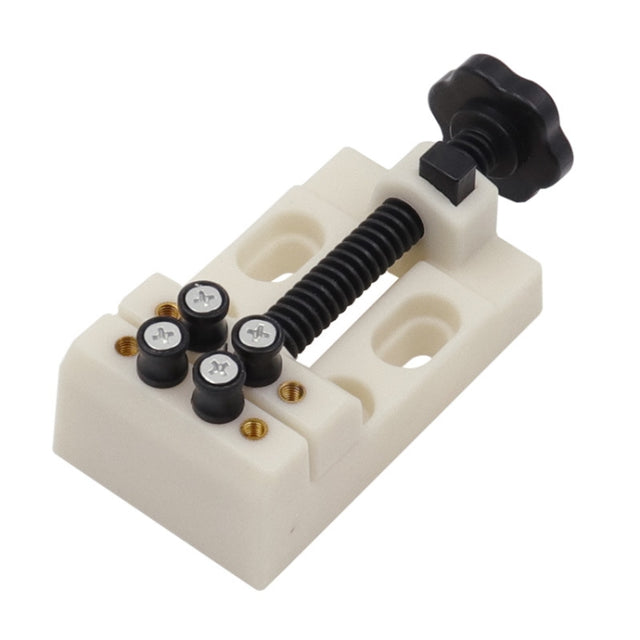 Eight-Hole Mini Flat Bench Vise Bodhi Beads Walnut Fixture(White)