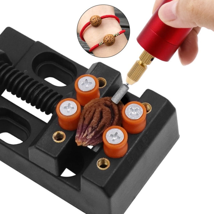 Eight-Hole Mini Flat Bench Vise Bodhi Beads Walnut Fixture(Yellow) - Others by PMc TechLife | Online Shopping South Africa | PMc TechLife | Buy Now Pay Later Mobicred