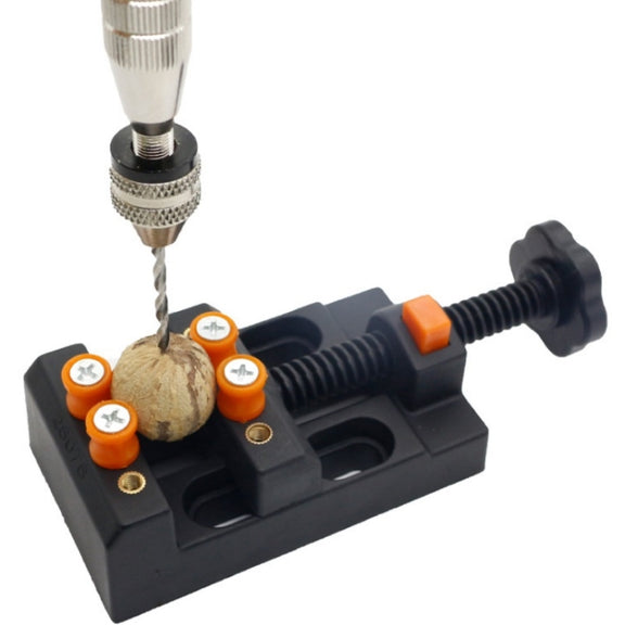 Eight-Hole Mini Flat Bench Vise Bodhi Beads Walnut Fixture(Yellow)