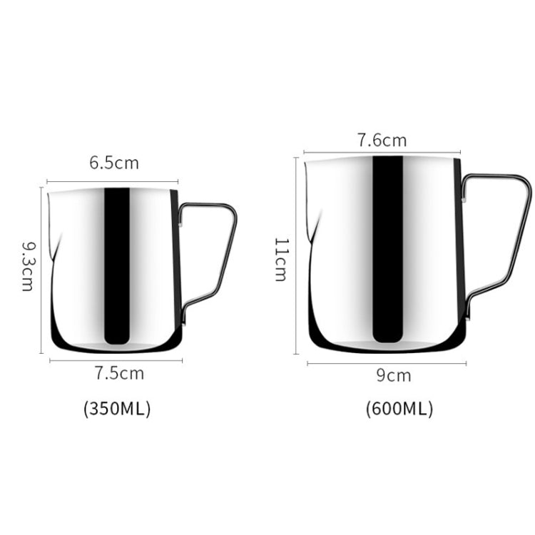 600ml  Inner Scale Pull Flower Cup Stainless Steel Milk Foam Cup Coffee Utensils