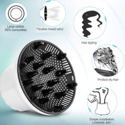 G8 Universal Hair Diffuser Adaptable For Blow Dryers with Rotatable Design Curly Hair Large Wind Hood(White)