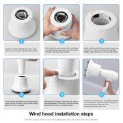 G8 Universal Hair Diffuser Adaptable For Blow Dryers with Rotatable Design Curly Hair Large Wind Hood(Black)