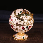 Metal Globe Ashtray With Lid Holiday Gift Tea Table Decoration(Phnom Pencasting Castle)