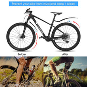 WEST BIKING Mountain Bike Retractable Folding Mudguards(Black)